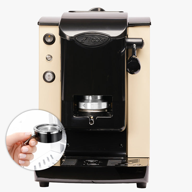 FABER SLOT PLAST LITE2.1 SABBIA NERO (SPSABNLT2.1) - MACCHINA CAFFE A CIALDE - 95 GRADI - PORTACIALDE ESTRAIBILE