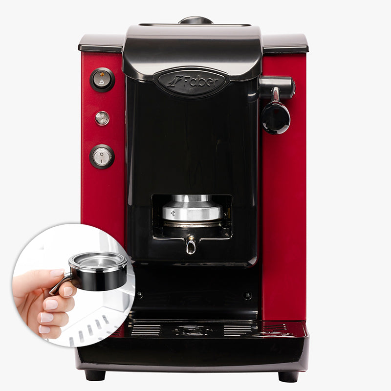 FABER SLOT PLAST LITE2.1 BORGOGNA NERO (SPBORNLT2.1) - MACCHINA CAFFE A CIALDE - 95 GRADI - PORTACIALDE ESTRAIBILE