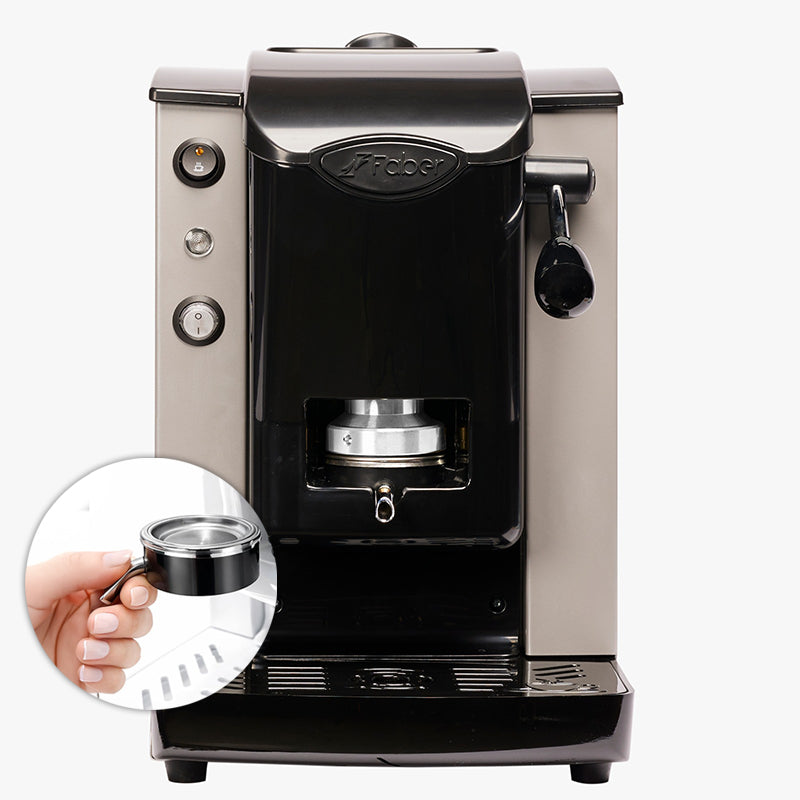 FABER SLOT PLAST LITE2.1 GRIGIO NERO (SPGRINLT2.1) - MACCHINA CAFFE A CIALDE - 95 GRADI - PORTACIALDE ESTRAIBILE