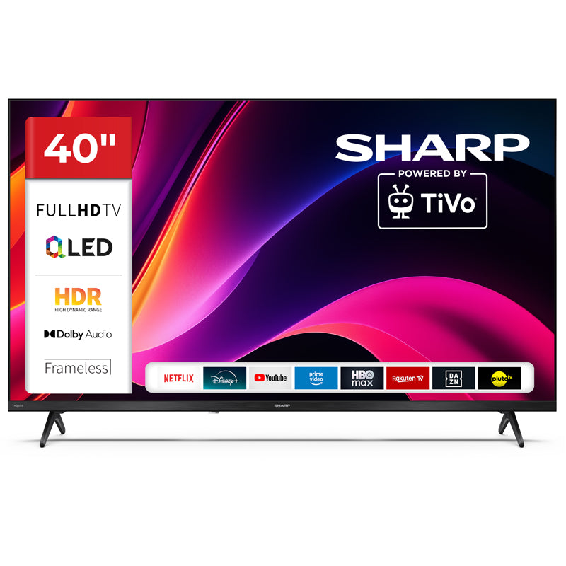 SHARP 40HE3245E - 40"" QLED FHD - FRAMELESS - COMP. TV SAT - AUDIO DOLBY DIGITAL+ / DTS HD - CHROMECAST - BLACK - IT