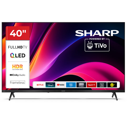 SHARP 40HE3245E - 40"" QLED FHD - FRAMELESS - COMP. TV SAT - AUDIO DOLBY DIGITAL+ / DTS HD - CHROMECAST - BLACK - IT