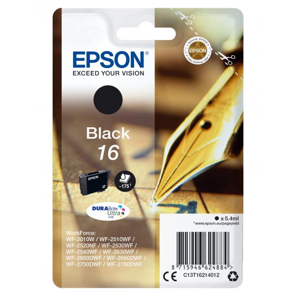 EPSON T16 BLACK (C13T16214010) - CARTUCCIA ORIGINALE
