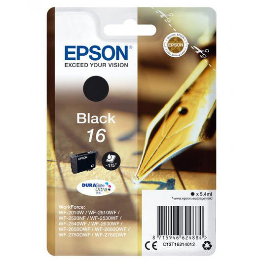EPSON T16 BLACK (C13T16214010) - CARTUCCIA ORIGINALE