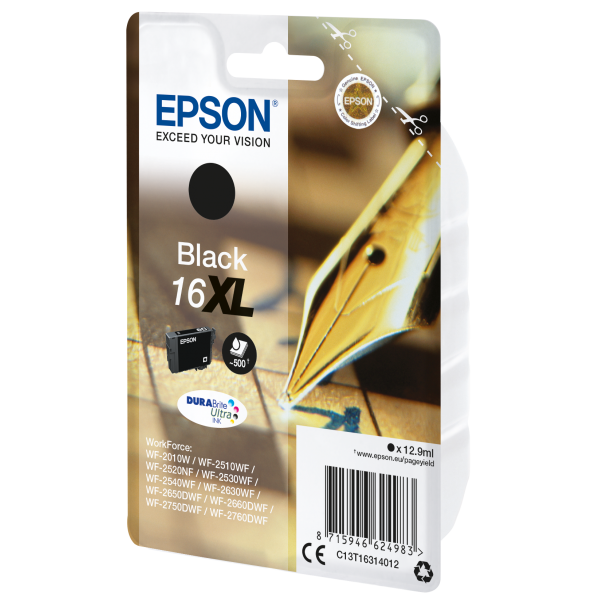 EPSON T16XL BLACK (C13T16314010) - CARTUCCIA ORIGINALE AD ALTA EFFICIENZA