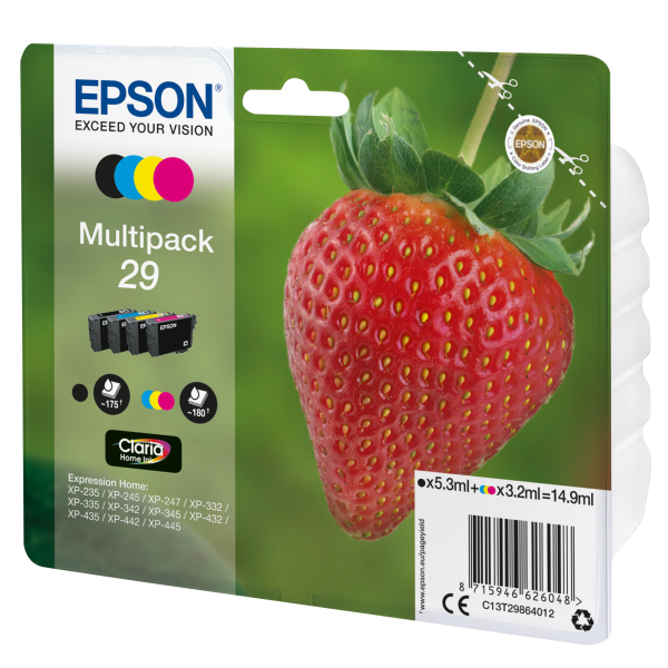 Epson Strawberry C13T29864022 cartuccia d'inchiostro 1 pz Originale Nero, Ciano, Magenta, Giallo