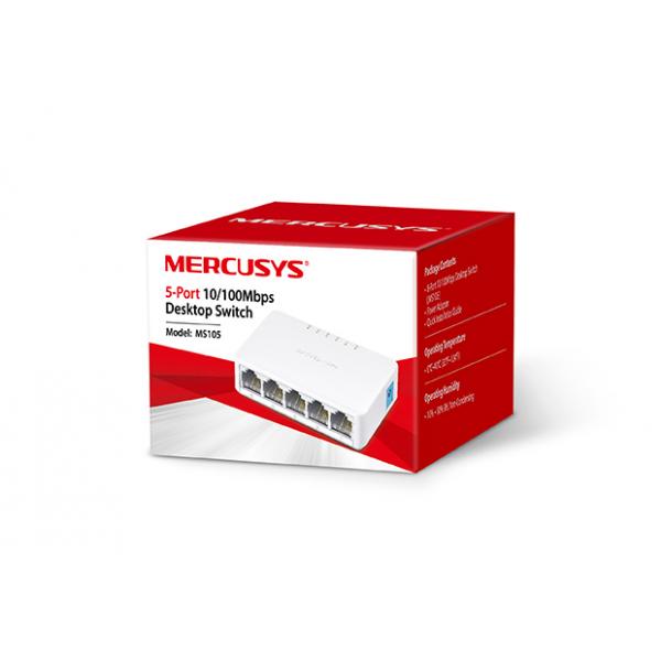 MERCUSYS SWITCH MS105 MINI 5 PORTE 10/100 PLASTICA
