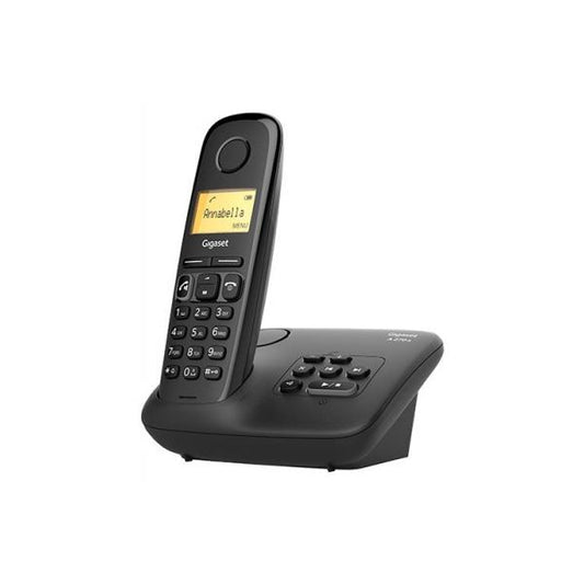 GIGASET A270A (NERO) - TELEFONO CORDLESS - FUNZIONE SVEGLIA - VIVAVOCE - SEGRETERIA