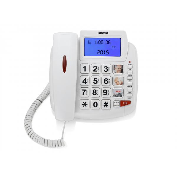 BRONDI BRAVO 90 LCD BIANCO TELEFONO BCA SENIOR