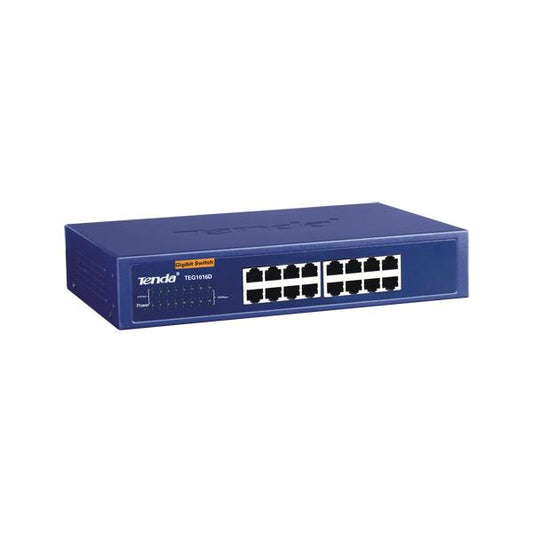 TENDA TEG1016D - RACK SWITCH 16 PORTE GIGABIT - 10/100/1000 MBPS - CHASSIS METALLO