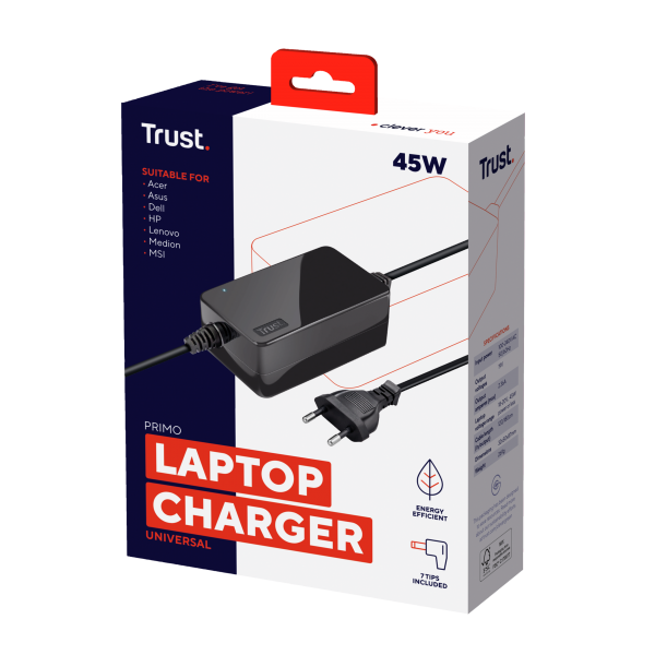 Trust Primo adattatore e invertitore Interno 45 W Nero