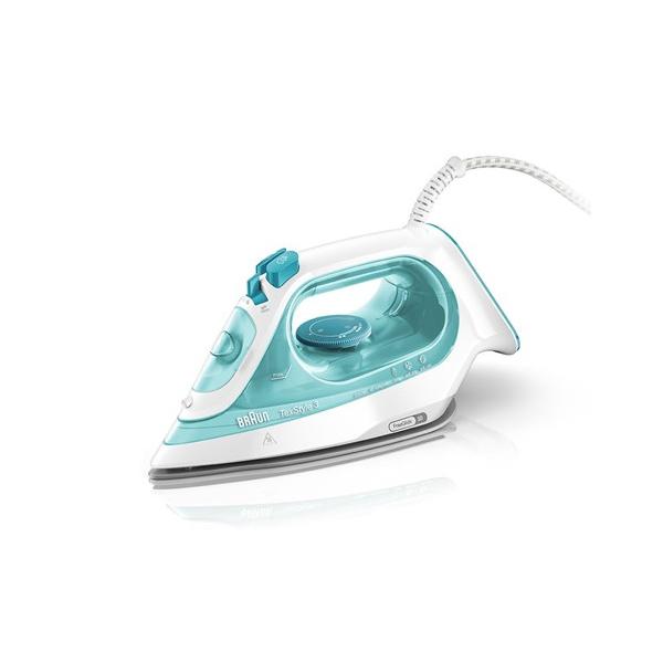 Braun TexStyle 3 SI3041GR Piastra in Ceramica 2350 W Turchese, Bianco