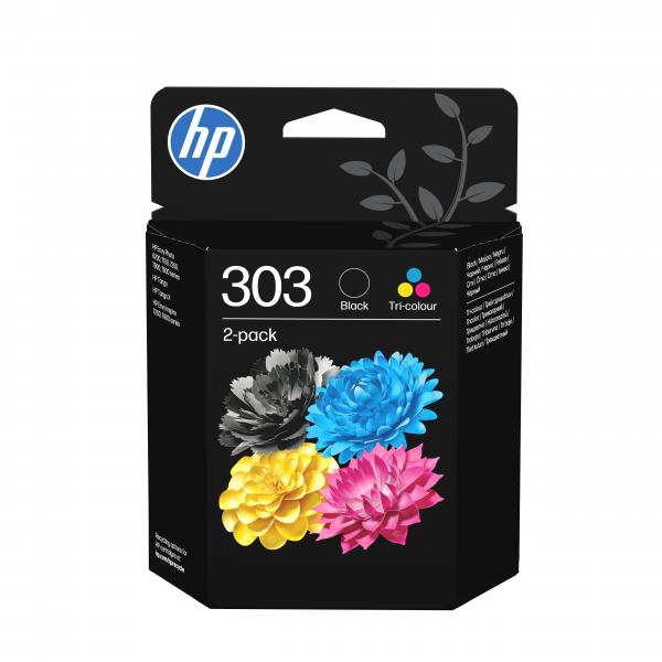 HP 303 2-PACK (3YM92AE) - BLACK + TRI-COLOR - CARTUCCIA ORIGINALE