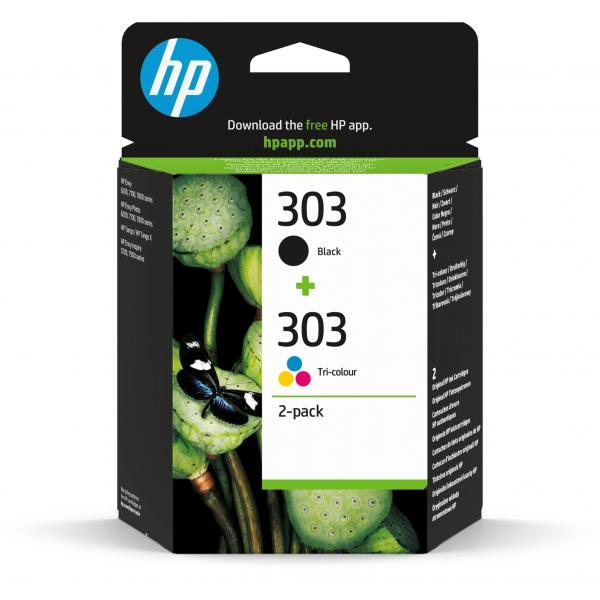 HP 303 2-PACK (3YM92AE) - BLACK + TRI-COLOR - CARTUCCIA ORIGINALE