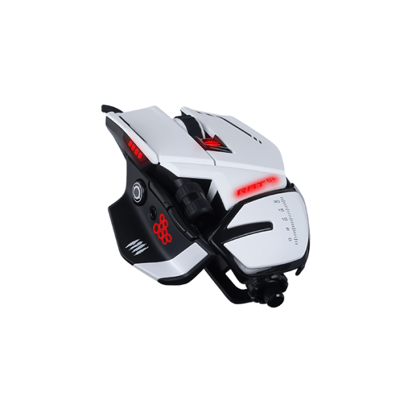 MAD CATZ GAMING MOUSE R.A.T. 6+ WHITE OTTICO ALLUMINIO 12K DPI 11xPULSANTI