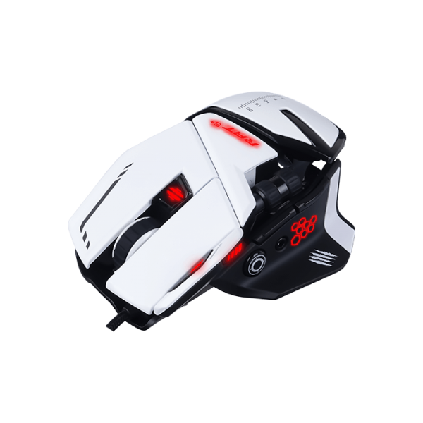 MAD CATZ GAMING MOUSE R.A.T. 6+ WHITE OTTICO ALLUMINIO 12K DPI 11xPULSANTI