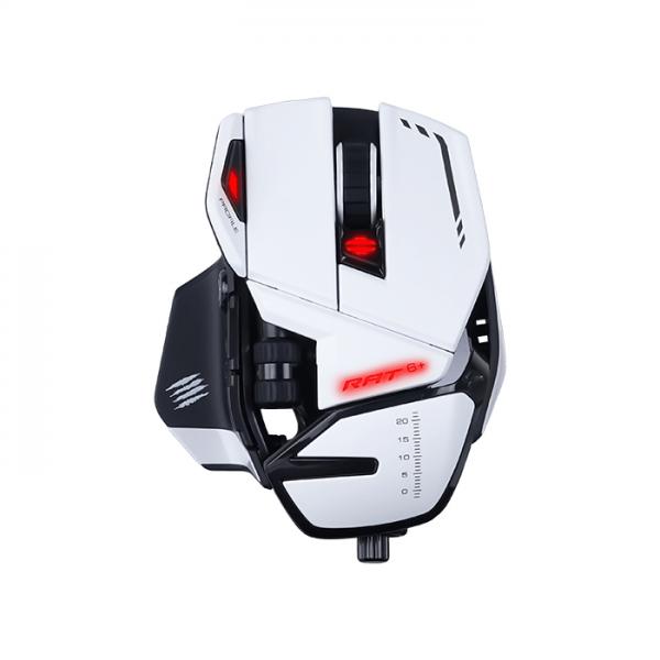 MAD CATZ GAMING MOUSE R.A.T. 6+ WHITE OTTICO ALLUMINIO 12K DPI 11xPULSANTI