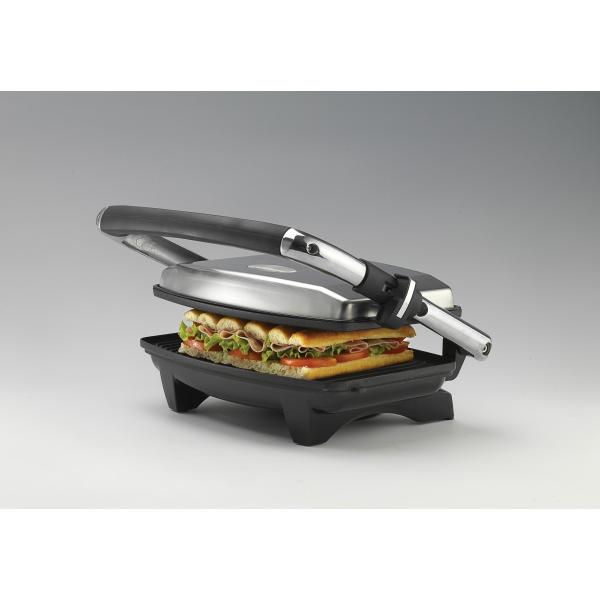 ARIETE TOAST & GRILL SLIM (1911/10) - PIASTRA ELETTRICA ANTIADERENTE - CHIUSURA SALVASPAZIO - 1000W