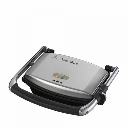 ARIETE TOAST & GRILL SLIM (1911/10) - PIASTRA ELETTRICA ANTIADERENTE - CHIUSURA SALVASPAZIO - 1000W