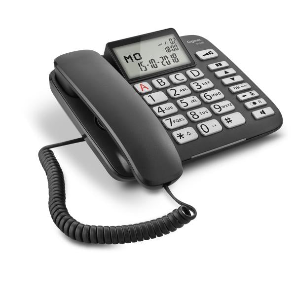 GIGASET DL580 (NERO) - TELEFONO CORDED - MAXI DISPLAY - TASTI GRANDI - SUONO AMPLIFICATO