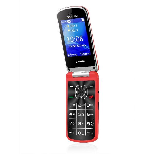 BRONDI PRESIDENT ROSSO 3" FEATURE PHONE CLAMSHELL