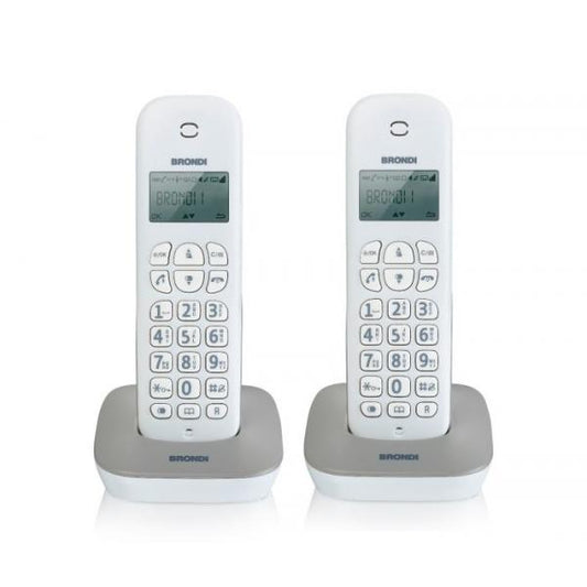 BRONDI GALA TWIN (BIANCO/GRIGIO) - TELEFONO CORDLESS DOPPIO
