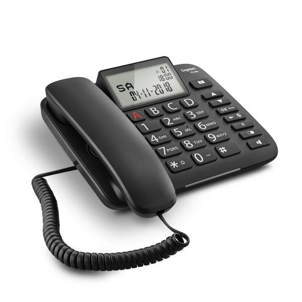 GIGASET DL380 (NERO) - TELEFONO CORDED - DISPLAY - VIVAVOCE - TASTI GRANDI