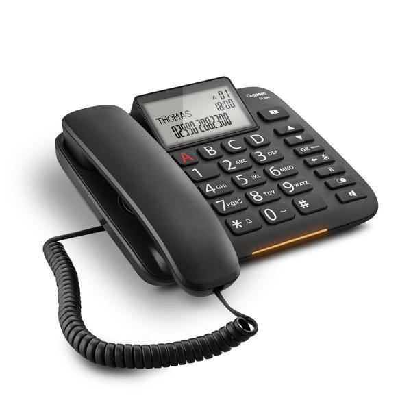 GIGASET DL380 (NERO) - TELEFONO CORDED - DISPLAY - VIVAVOCE - TASTI GRANDI