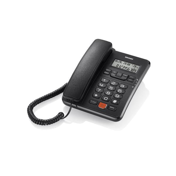 BRONDI OFFICE DESK (NERO) - TELEFONO CORDED - TASTI GRANDI - VIVAVOCE - DISPLAY