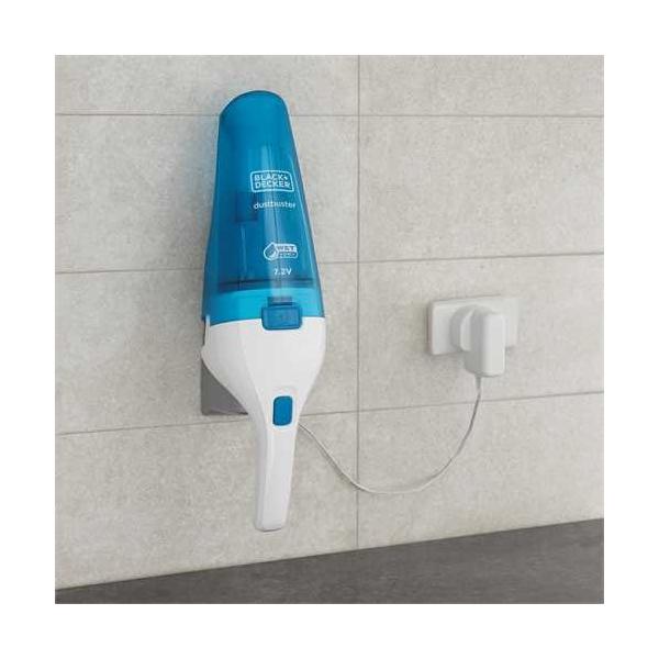 Black & Decker WDC115WA aspirapolvere senza filo Blu, Bianco Senza sacchetto