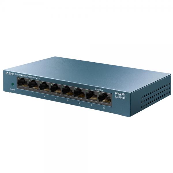 TP-LINK LS108G - SWITCH 8 PORTE GIGABIT - CASE METALLICO