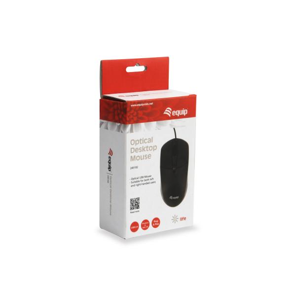 EQUIP 245102 - MOUSE WIRED USB - 1000 DPI
