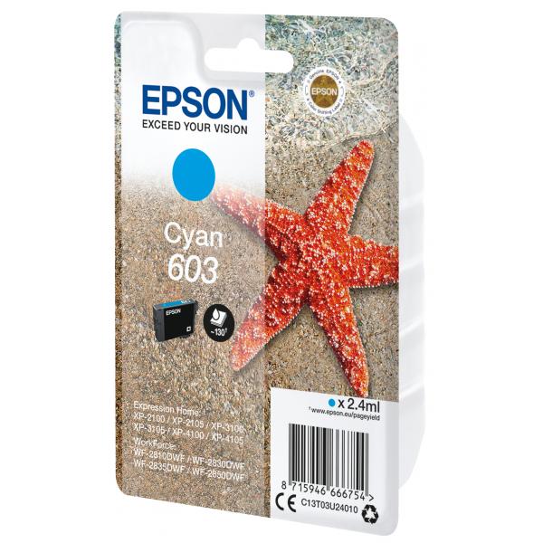 EPSON 603 CIANO (C13T03U24010) - CARTUCCIA ORIGINALE