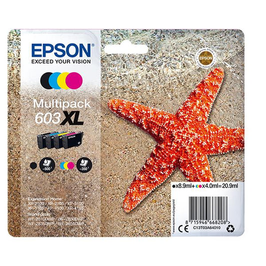 EPSON 603XL MULTIPACK (C13T03A64010) - CARTUCCIA ORIGINALE AD ALTA EFFICIENZA