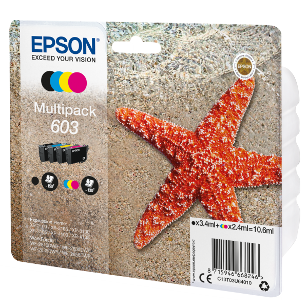 EPSON 603 MULTIPACK (C13T03U64010) - CARTUCCIA ORIGINALE