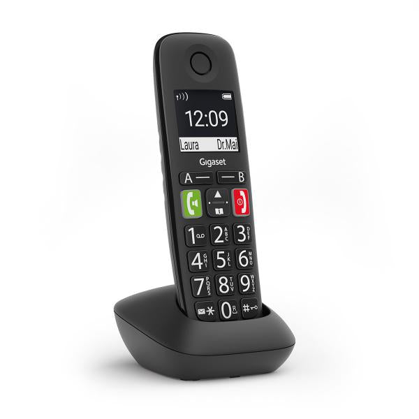 GIGASET E290 BLACK CORDLESS DECT SENIOR