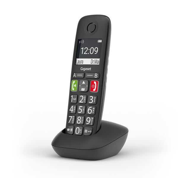 GIGASET E290 BLACK CORDLESS DECT SENIOR