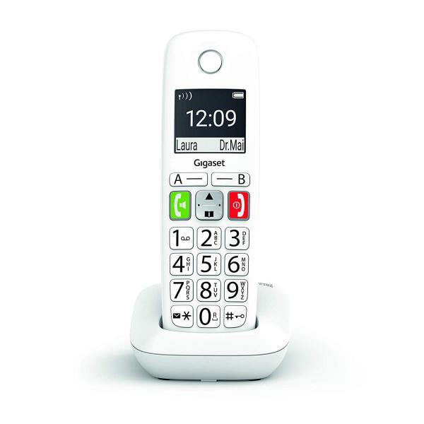 GIGASET E290 (BIANCO) - TELEFONO CORDLESS SENIOR - VIVAVOCE - TASTI GRANDI