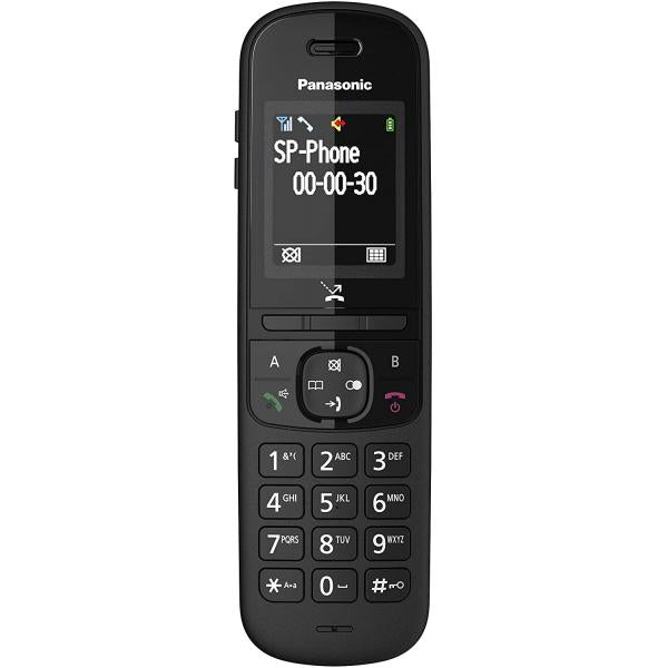 PANASONIC KX-TGH710JTB BLACK DECT CON TASTI GRANDI/