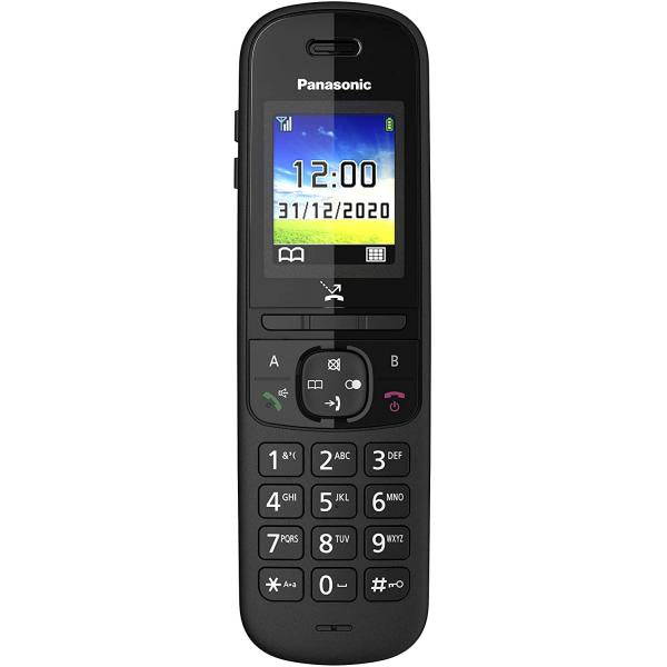 PANASONIC KX-TGH710JTB BLACK DECT CON TASTI GRANDI/