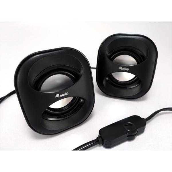 EQUIP 245330 - SPEAKER 2.0 - 6W - USB-A POWER - BLACK / WHITE