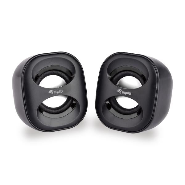 EQUIP 245330 - SPEAKER 2.0 - 6W - USB-A POWER - BLACK / WHITE