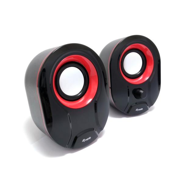 EQUIP 245332 - SPEAKER 2.0 - 6W - USB-A POWER - BLACK / RED