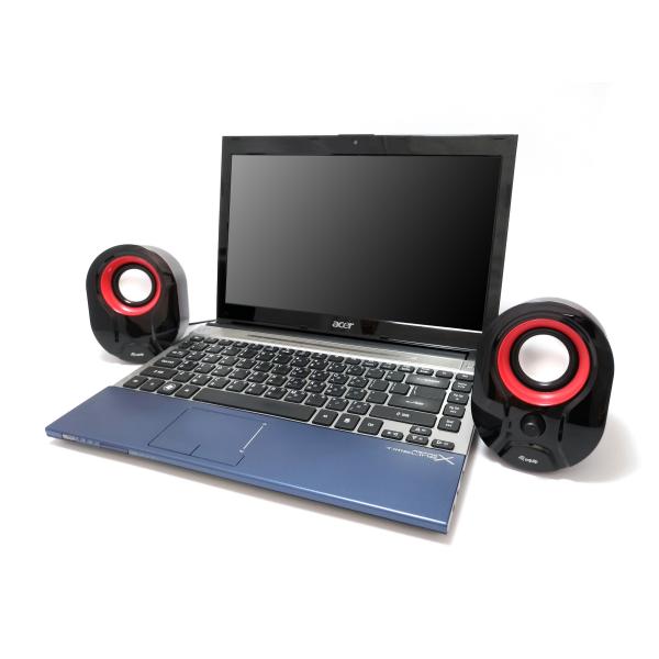 EQUIP 245332 - SPEAKER 2.0 - 6W - USB-A POWER - BLACK / RED