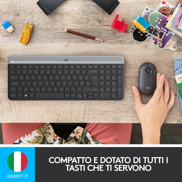 Logitech 920-009196 tastiera Mouse incluso Universale RF Wireless Grafite