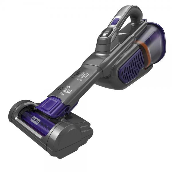 Black & Decker BHHV520BFP aspirapolvere senza filo Nero, Viola Senza sacchetto