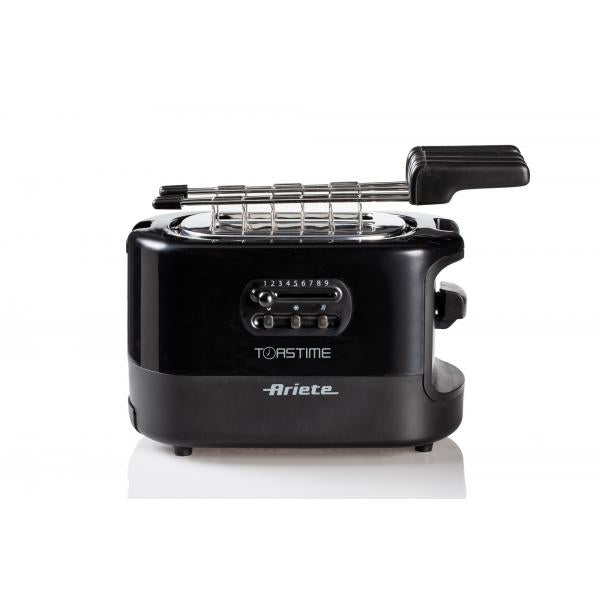ARIETE TOASTIME NERO (0159/02) - TOSTAPANE ELETTRICO - 9 LIVELLI DORATURA - 700W