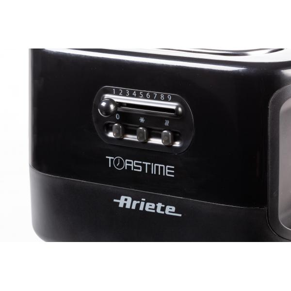 ARIETE TOASTIME NERO (0159/02) - TOSTAPANE ELETTRICO - 9 LIVELLI DORATURA - 700W