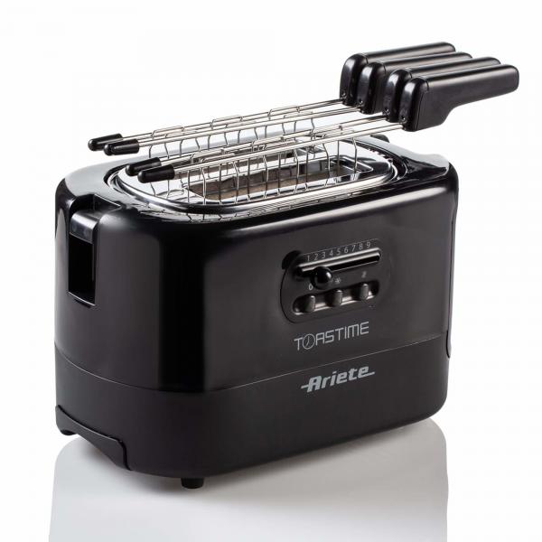 ARIETE TOASTIME NERO (0159/02) - TOSTAPANE ELETTRICO - 9 LIVELLI DORATURA - 700W