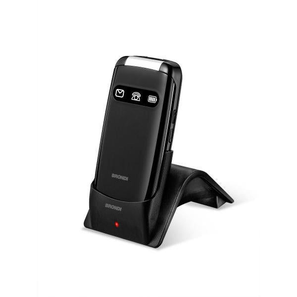 BRONDI AMICO FAVOLOSO (NERO) - TELEFONO CELLULARE PER ANZIANI - TASTO SOS - TORCIA - CONTROLLO REMOTO - ANNUNCIO VOCALE