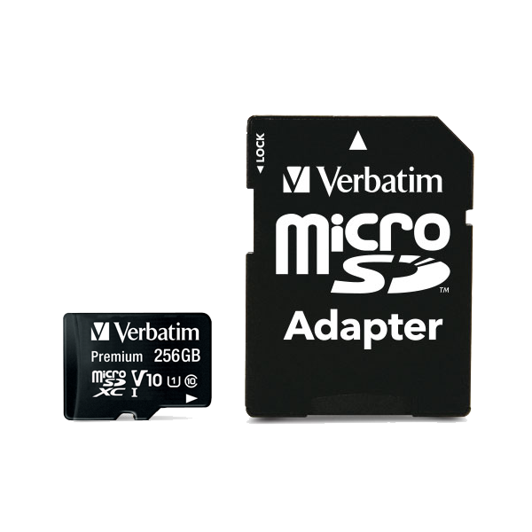 VERBATIM PREMIUM MICRO SD 256GB CLASSE 10